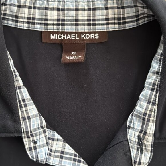 Michael Kors Extra Large Blue Two Pocket Polo Button Up Shirt - Picture 2 of 6